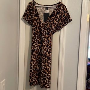 Cheetah print short dress